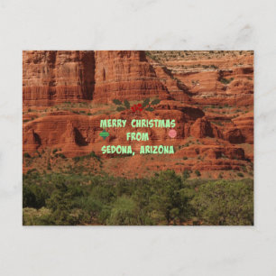 God jul från Sedona, Arizona Helg Vykort