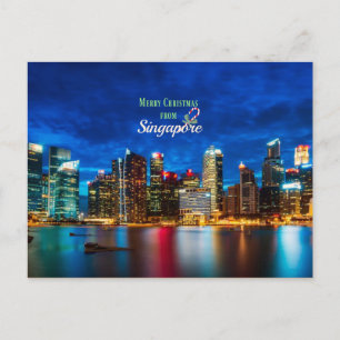 god jul från Singapore Vykort