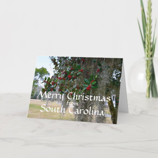God jul från South Carolina Helgkort (Framsida)