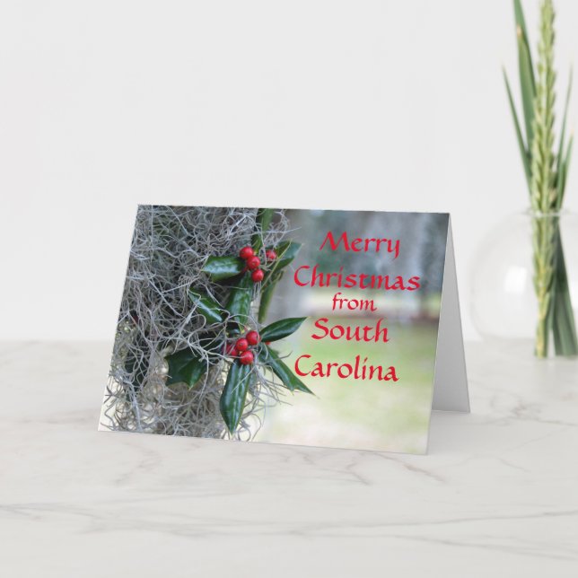 God jul från South Carolina Helgkort (Framsida)