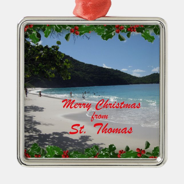 God jul från St. Thomas Julgransprydnad Metall (Framsidan)