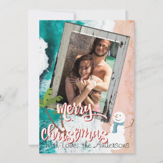 God jul från strandjulkortet julkort