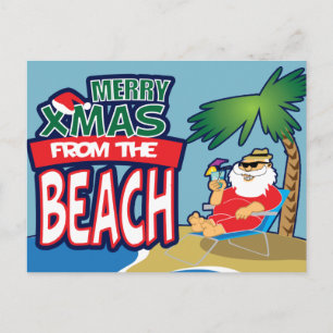 GOD JUL FRÅN STRANDvykortet Helg Vykort