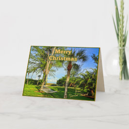 God jul från Sunny Sanibel Island Florida Helgkort