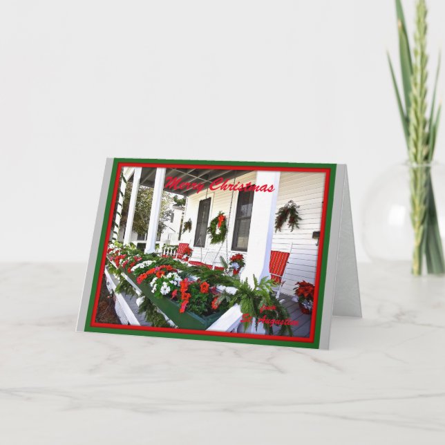 God jul från Sunny St Augustine Florida Helgkort (Framsida)