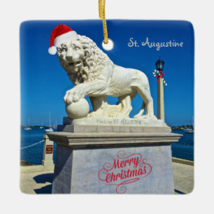 God jul från Sunny St. Augustine Florida Julgransprydnad Keramik
