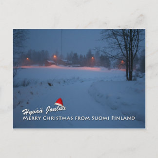 God jul från Suomi Finland Helg Vykort