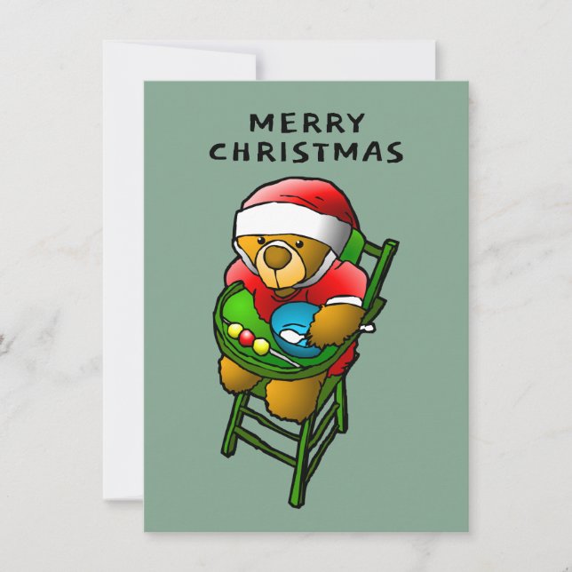 God Jul från Teddybjörn-kort (Framsida)