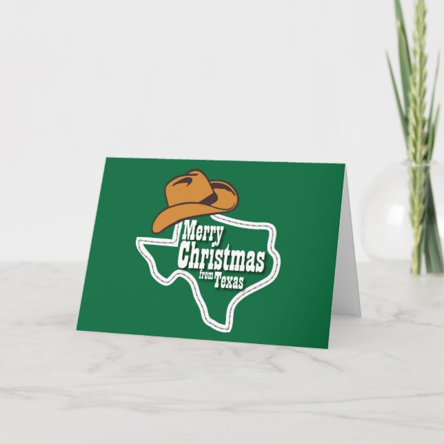 God jul från Texas Helgkort (Framsida)