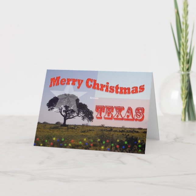God jul från Texas Helgkort (Framsida)