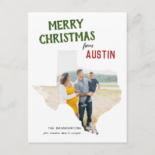 god jul från Texas One Photo Vykort