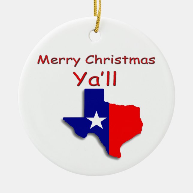 God jul från Texas Ornament (Framsidan)