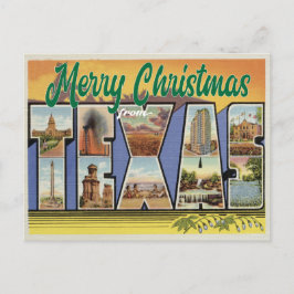 God jul från Texas Vintage Vykort