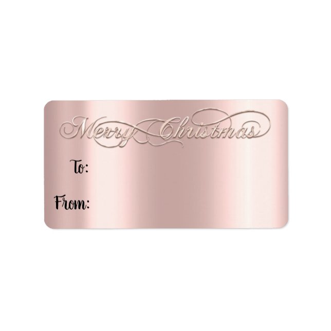 God jul från till hand frisläppat Ro-pulver Adressetikett (Framsidan)