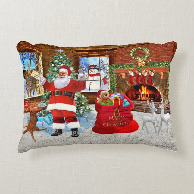 God jul från Tomte Prydnadskudde (Framsidan)