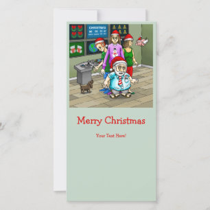 God jul från tomtens kontor julkort