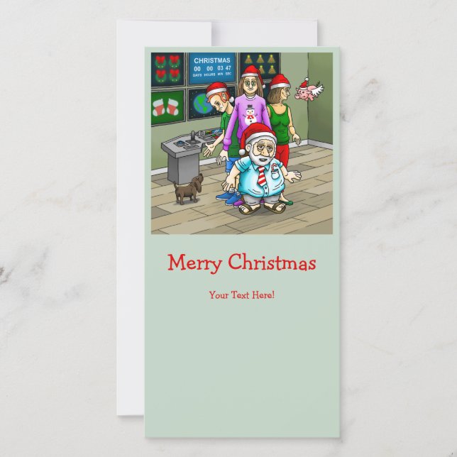 God jul från tomtens kontor julkort (Framsida)