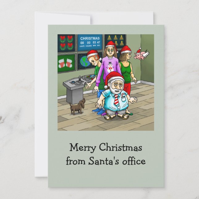God Jul från Tomtens kontor Julkort (Framsida)