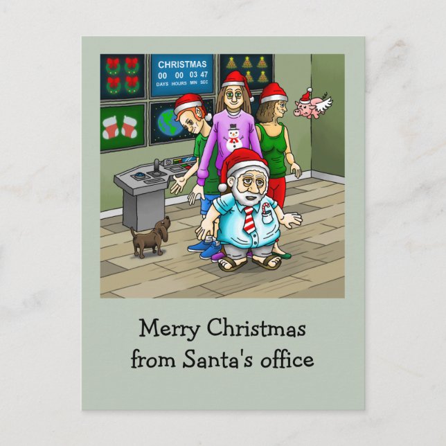 God Jul från Tomtens kontor Julkort Helg Vykort (Framsida)