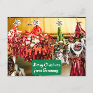 God jul från Tysklanda - tyska prydnadsföremål Helg Vykort