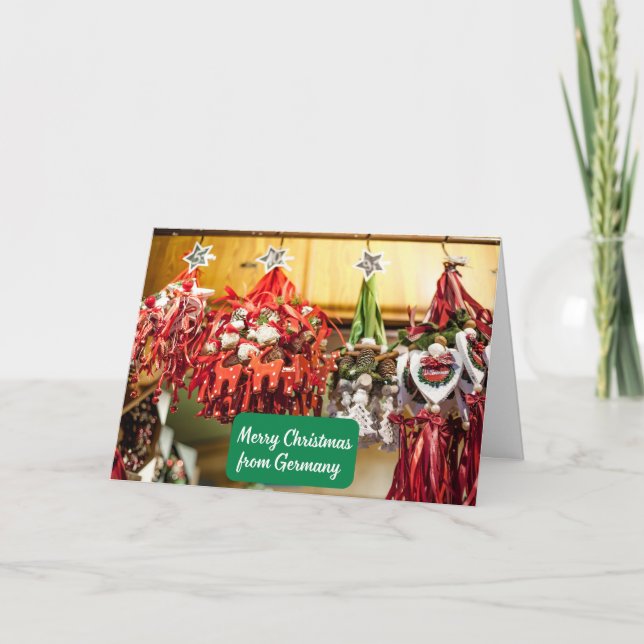 God jul från Tysklanda - tyska prydnadsföremål Kort (Framsida)