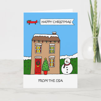 God Jul från USA Helgkort