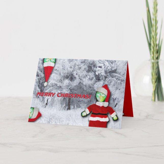 God jul från utomjordingarna! helgkort (Framsida)