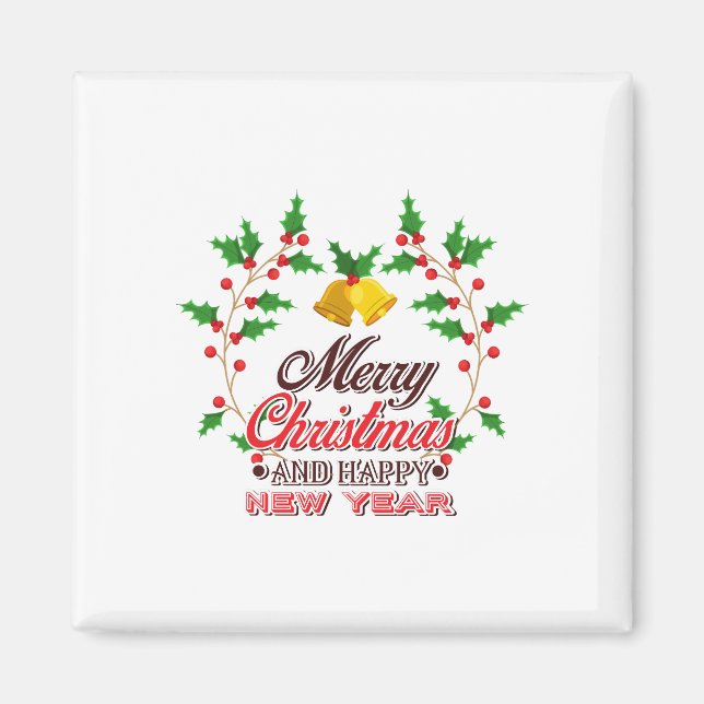 God jul från vår familj, Gott nytt år Magnet (Framsidan)