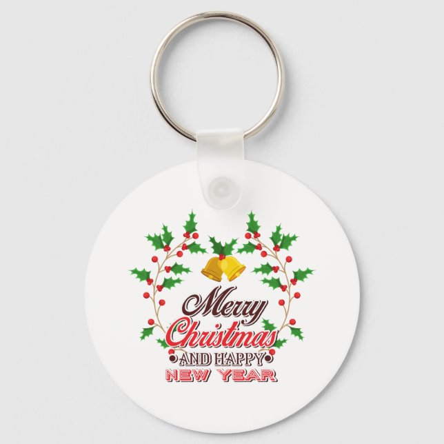 God jul från vår familj, Gott nytt år Nyckelring (Framsida)