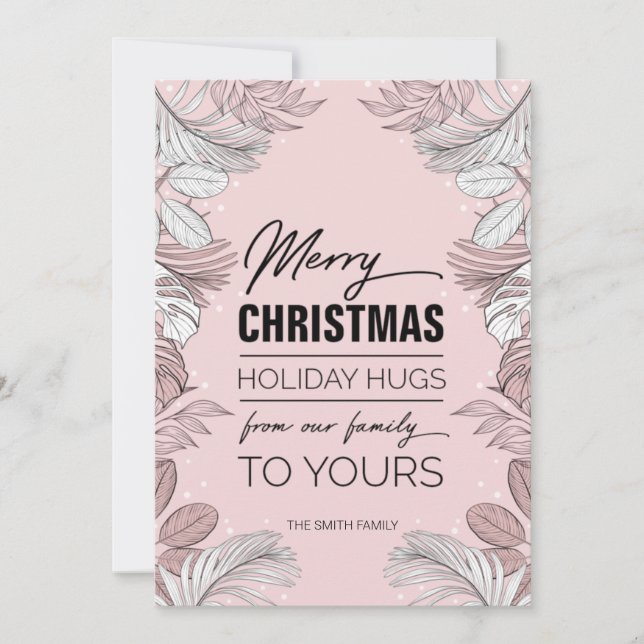 God jul från vår familj julkort (Framsida)