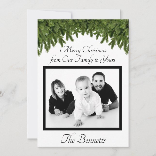 God jul från vår familj till ditt kort (Framsida)