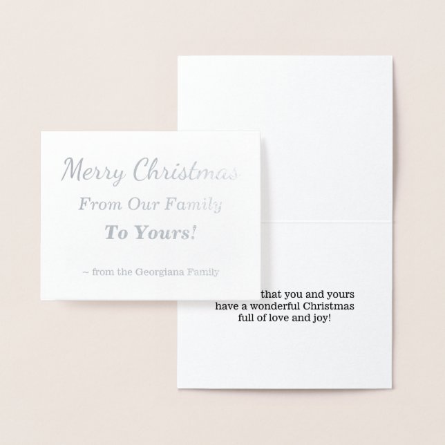 "God jul från vår familj till er!" Kort (Display)