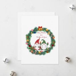 God jul från vår Gnome till din på en  Julkort