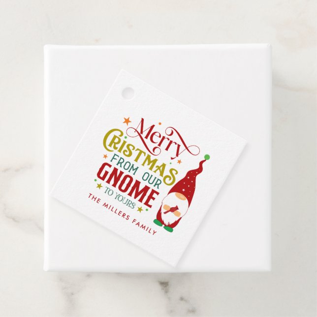 God jul från vår nome till er gåvor etiketter (På plats)