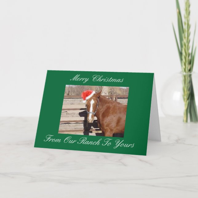 God jul från vår ranch till Din Helgkort (Framsida)