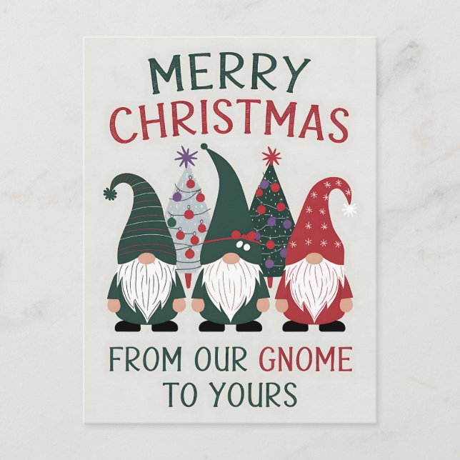 God Jul Från Vår Tomte Till Din Jul Vykort (Framsida)