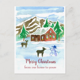 God jul från vårt hem till Hjort Vykort