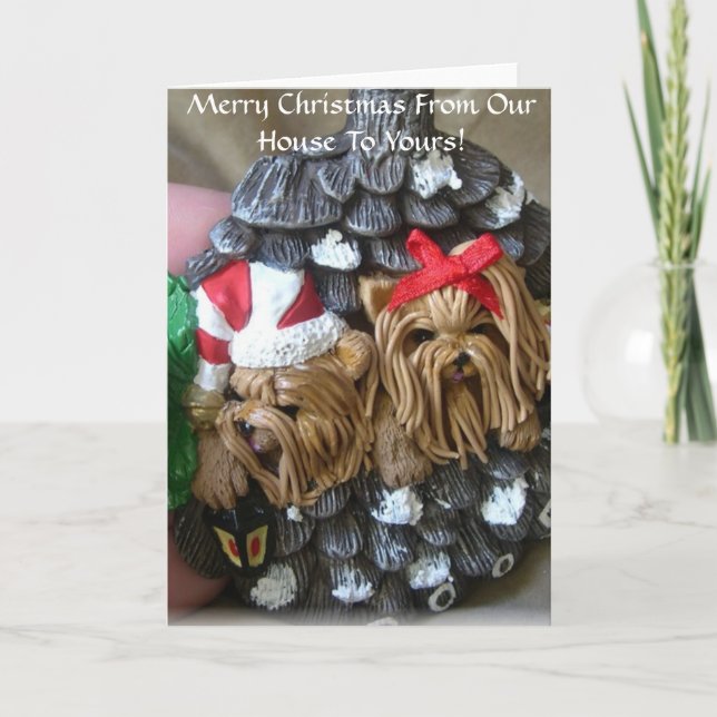 God jul från vårt hus till Din Helgkort (Framsida)