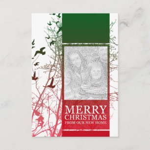 God jul från vårt nya hem (silhouettskärm) inbjudningar