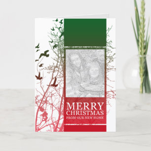god jul från vårt nya hem (silhouscreen), helgkort