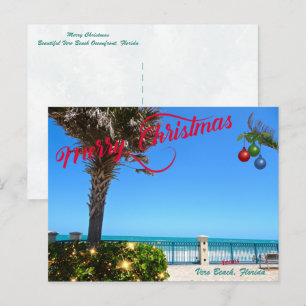God jul från Vero Beach Florida Oceanfront Helg Vykort