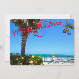 God jul från Vero Beach Florida Oceanfront Julkort
