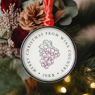 God jul från Vin Land Julgransprydnad Metall
