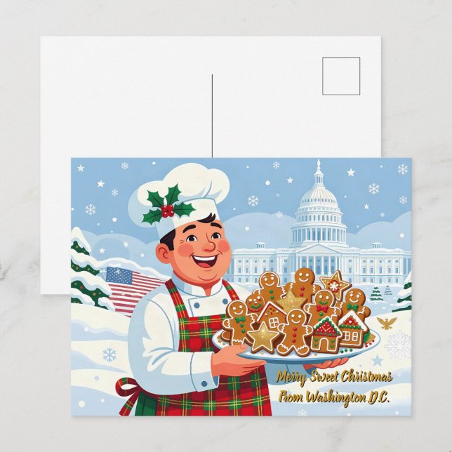 God Jul från Washington DC Vykort (Fram/baksida)