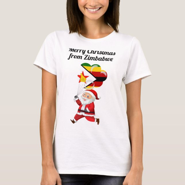 God jul från Zimbabwe T Shirt (Framsida)