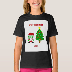 God Jul FrankenCheese Girls Black Basic T Shirt