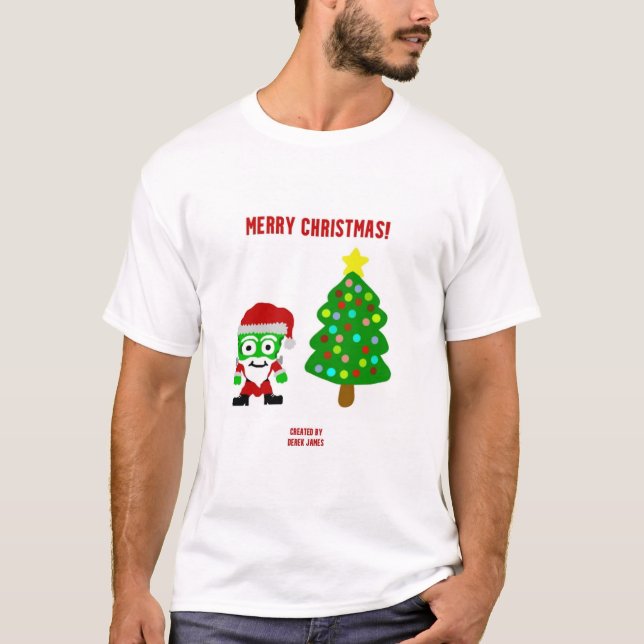 God jul FrankenCheese Manar White Basic T Shirt (Framsida)