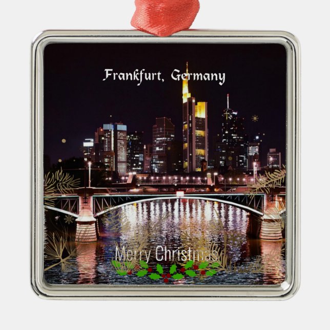 God jul, Frankfurt, Tyskland Julgransprydnad Metall (Framsidan)
