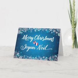 God jul Fransk Bilingual Card Joyeux Noel Helgkort