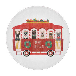 God jul Fransk Bulldog Helgdag Trolly